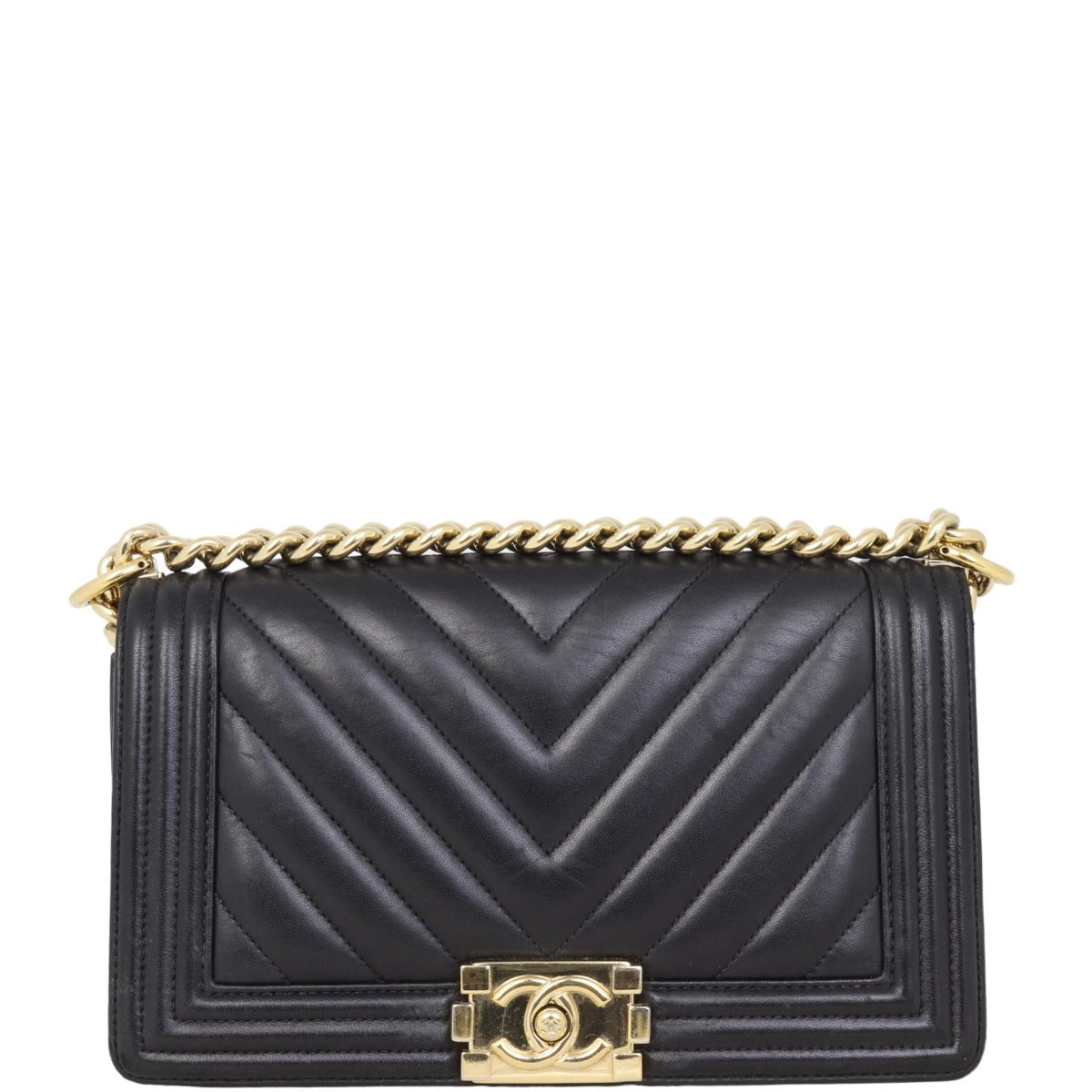 Chanel Boy Old Chevron 23 Series Handbag Medium