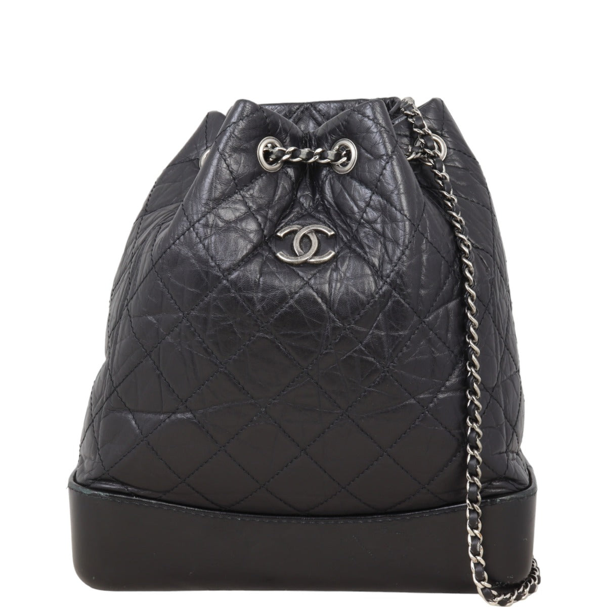 Chanel Gabrielle Backpack 25 Series Black Medium