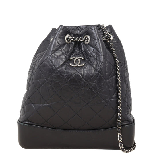 Chanel Gabrielle Backpack 25 Series Black Medium