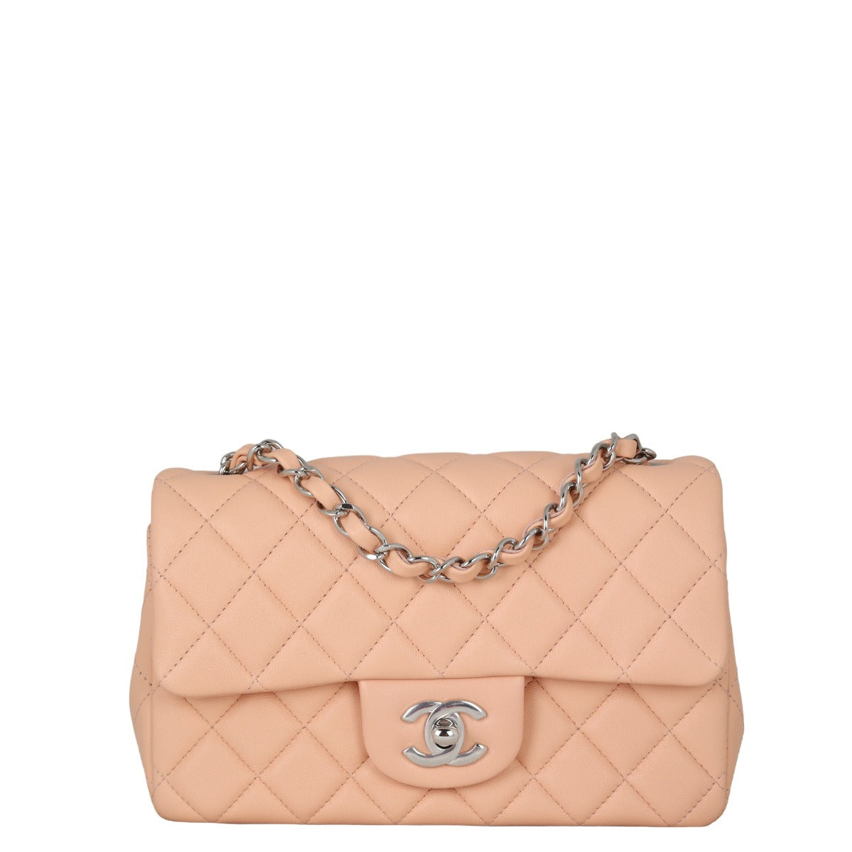 Chanel Classic Rectangular Bag Peach Mini Mini Bag