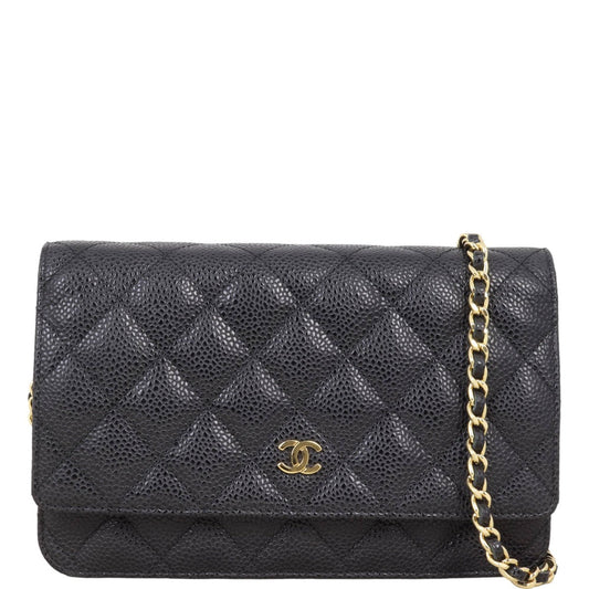 Chanel Classic Wallet on Hardware Handbag Black Gold
