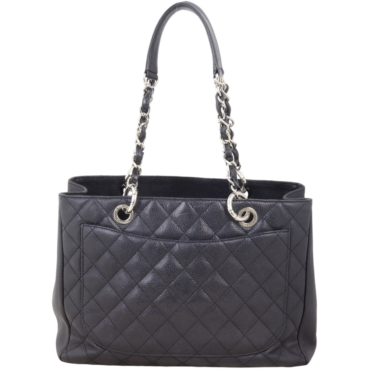 Chanel Grand Shopping Tote Quilted Black Shoulder Bag