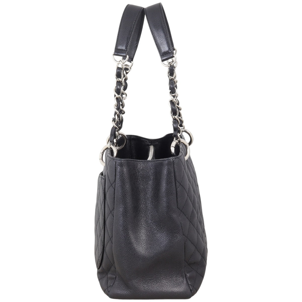 Chanel Grand Shopping Tote Quilted Black Shoulder Bag