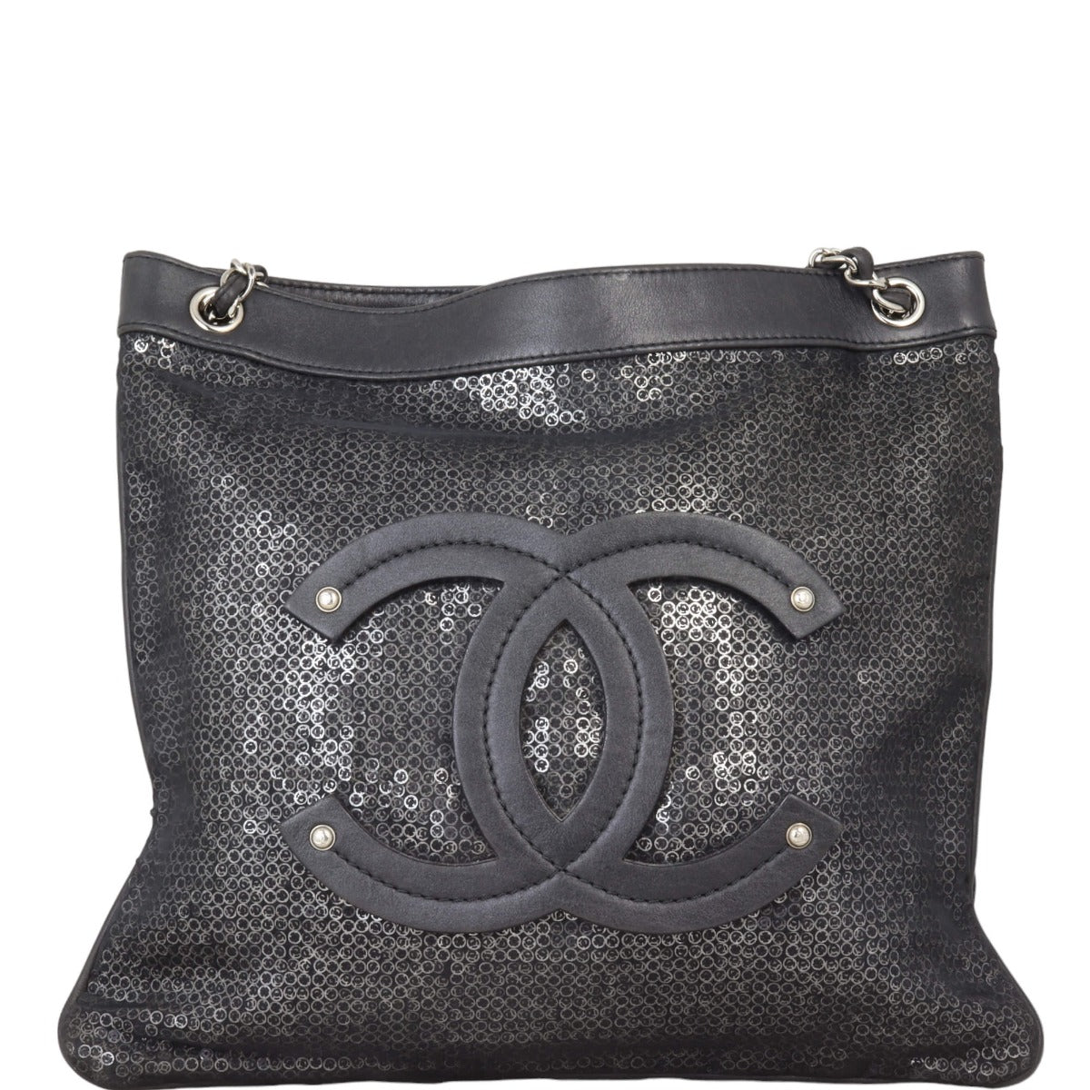 Chanel CC Hidden Sequin Tote Tote Bag