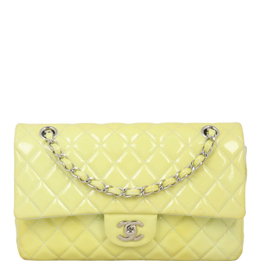 Chanel Classic Double Patent Handbag Medium Flap