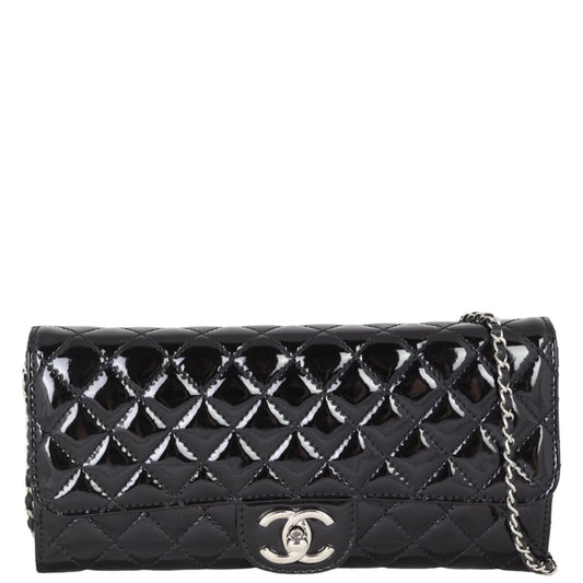 Chanel Wallet on Patent Handbag Black Chain