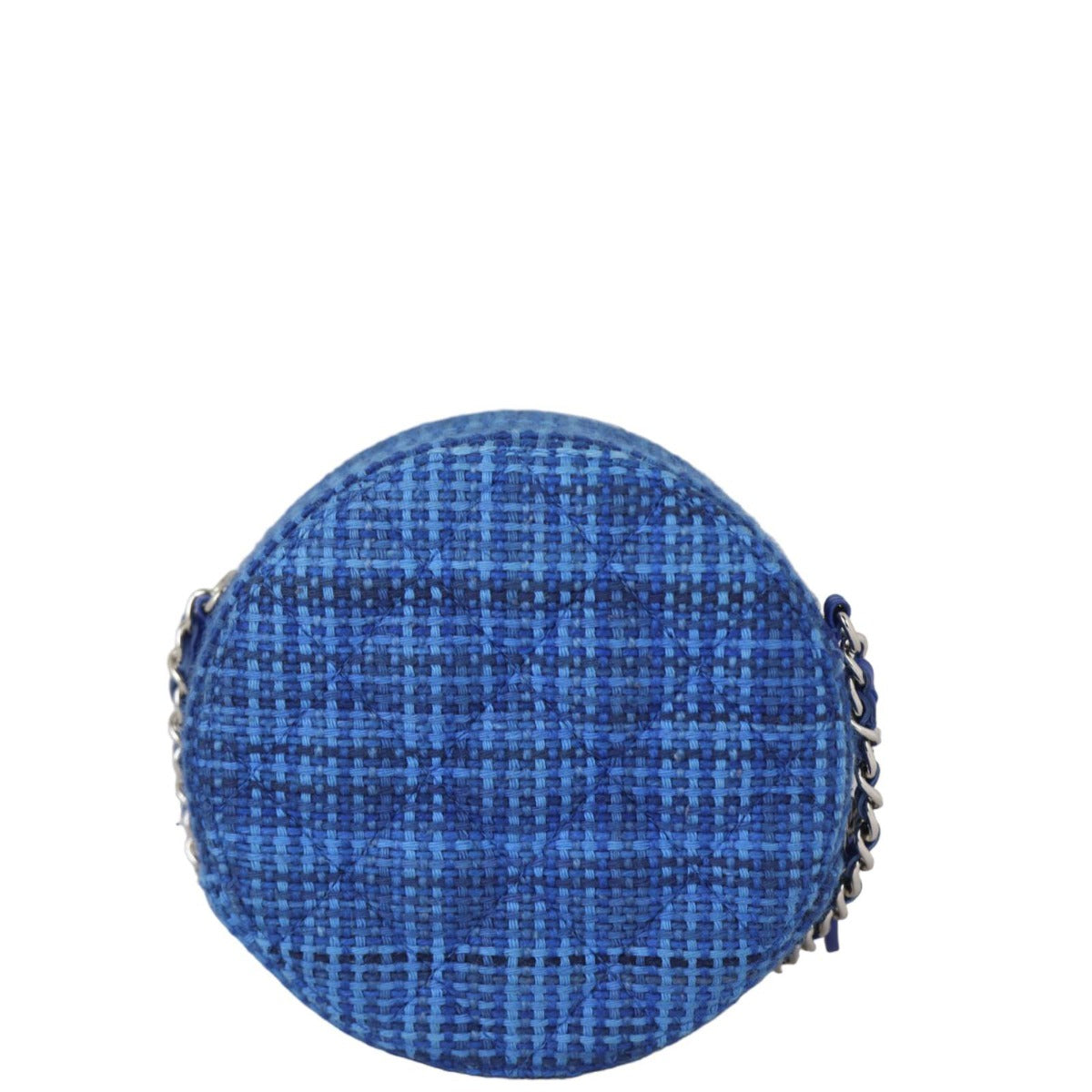Chanel CC Tweed Round Clutch with Mini Chain Clutch Bag