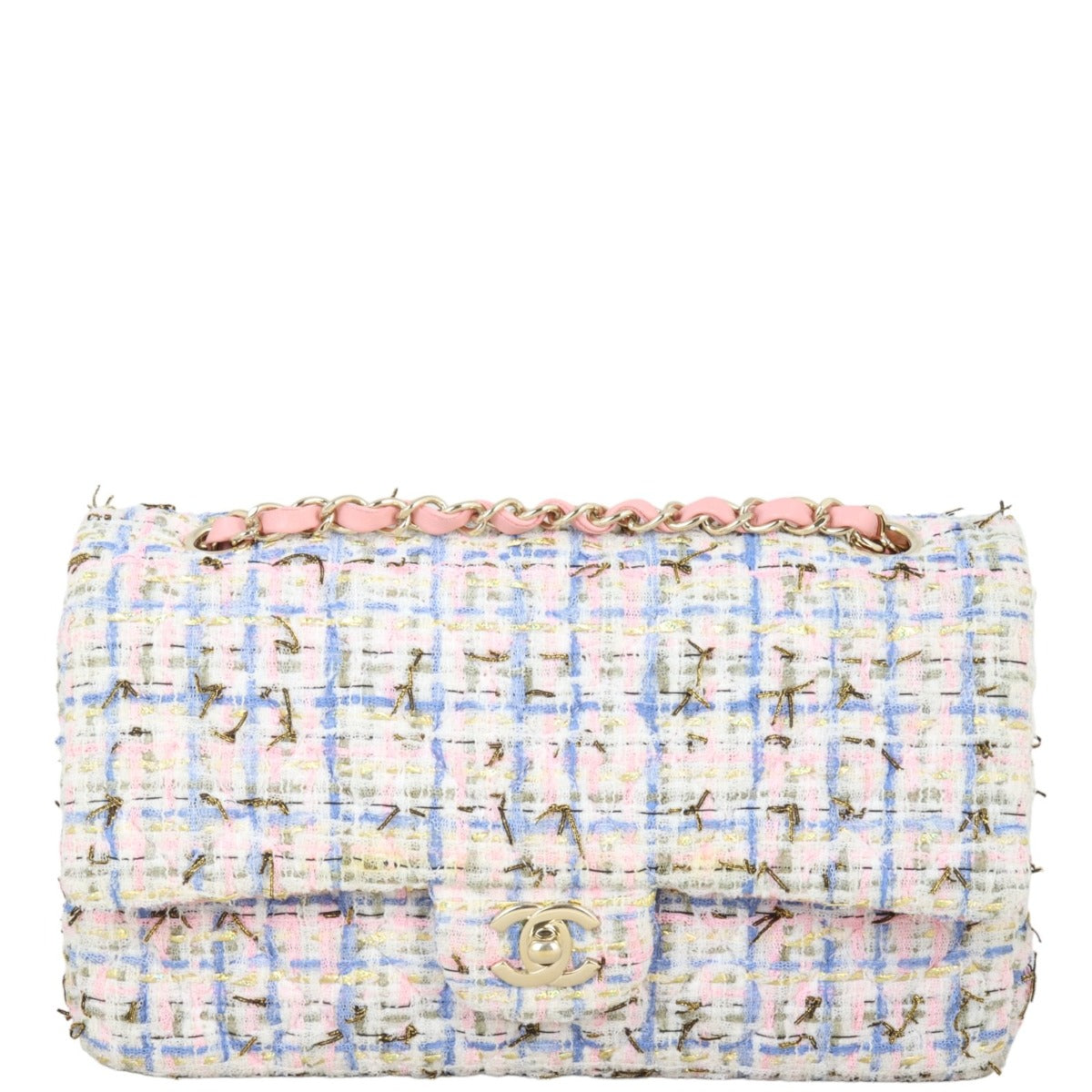 Chanel Classic Double Tweed Handbag Medium Flap Tweed Medium18062024