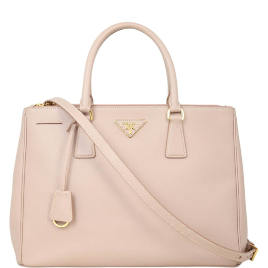 Prada Tote Bag Lux Galleria Double Tote 15 Saffiano Pink Medium