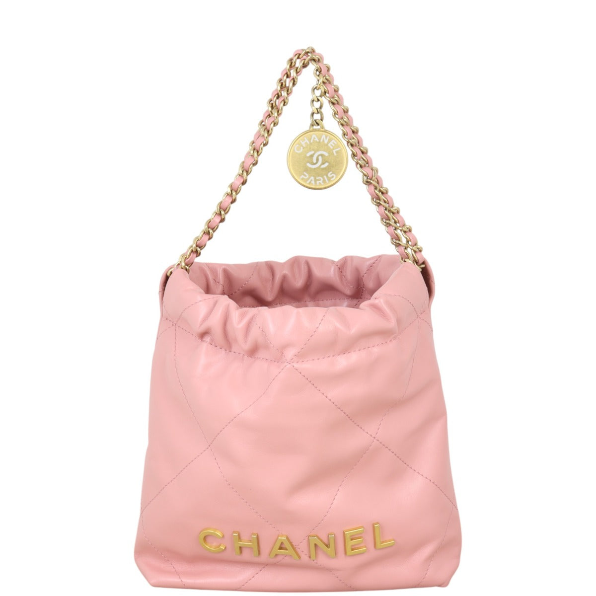 Chanel 22 Hobo Quilted Pink Shoulder Bag