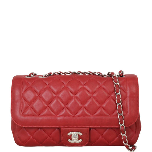Chanel Coco Rider Flap Bag Quilted Red Shoulder Bag