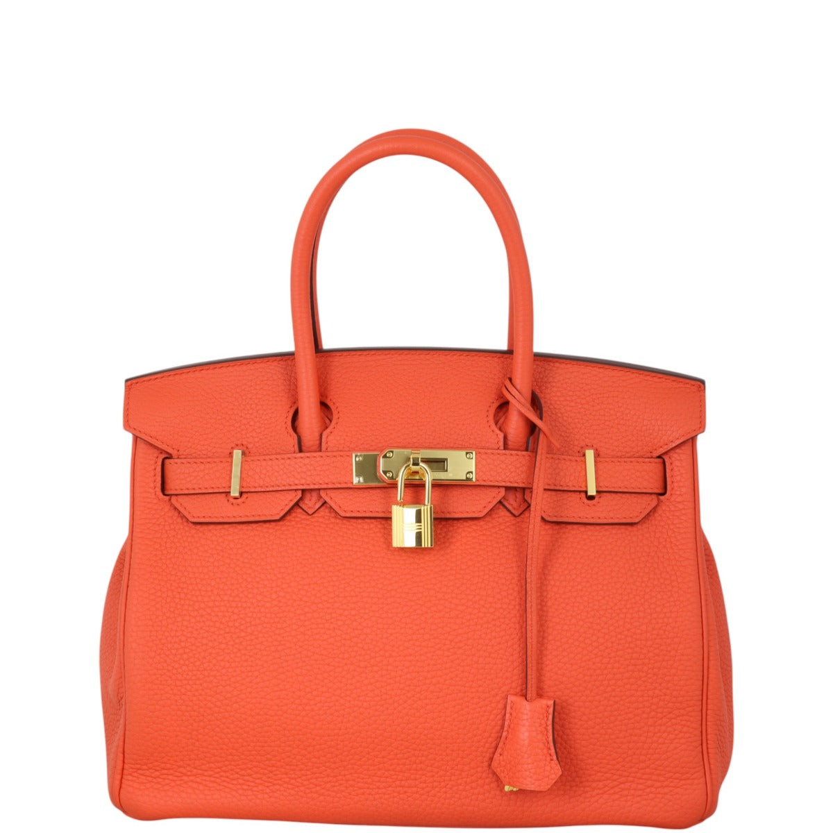 Hermes Birkin Clemence Handbag Travel Bag Poppy 25102024