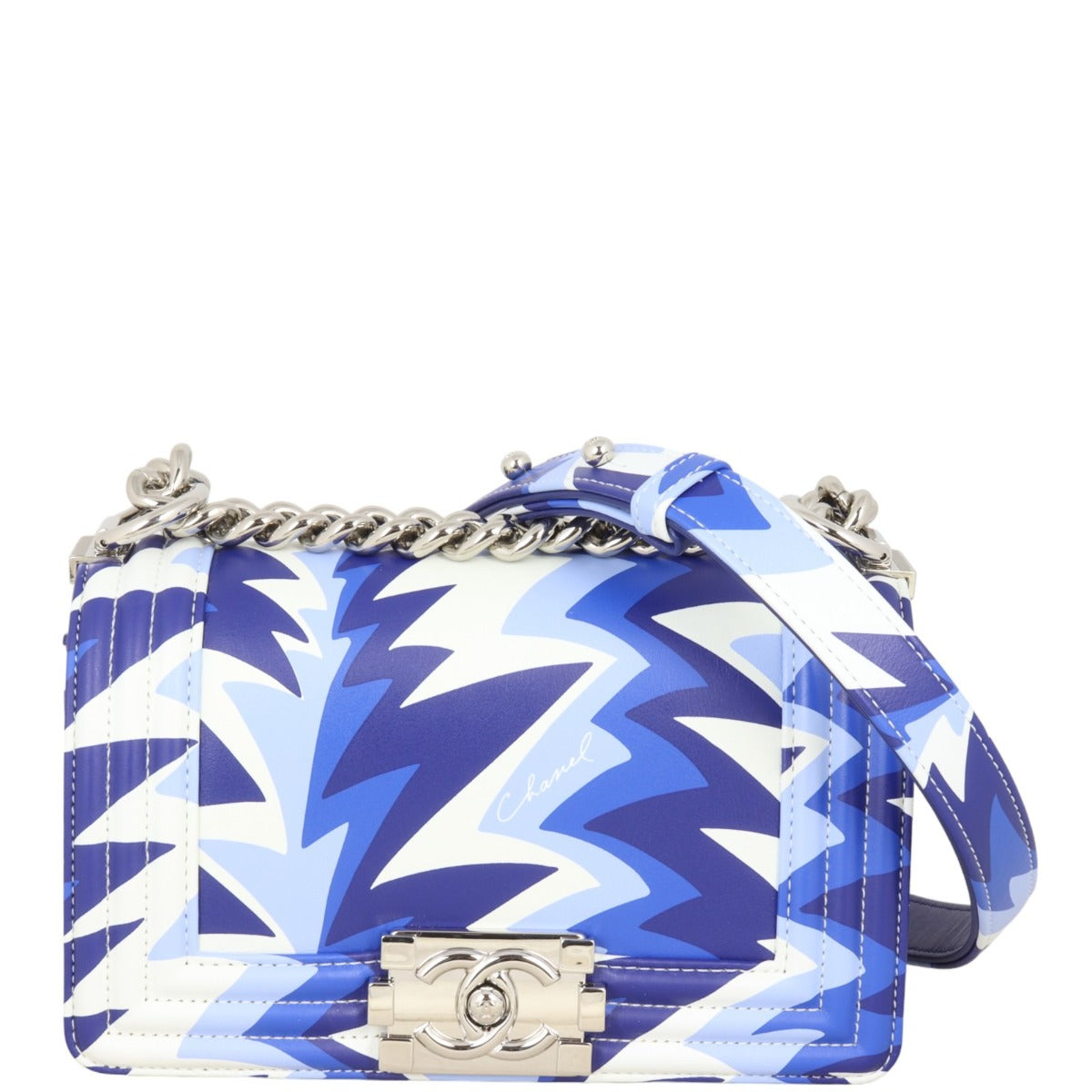 Chanel Boy Handbag Blue Small