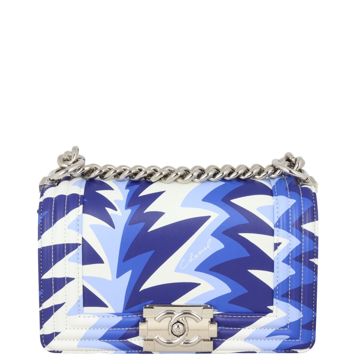 Chanel Boy Handbag Blue Small