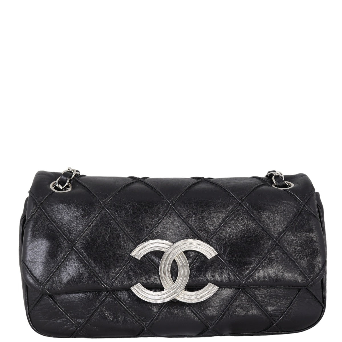 Chanel CC Diamond Stitch Bag Flap Handbag
