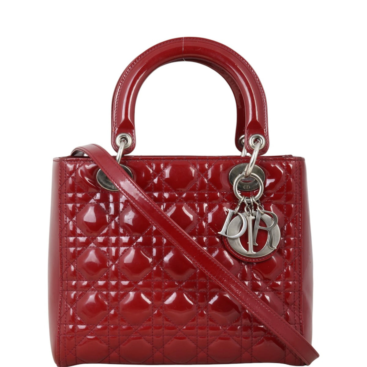 Dior Crossbody Bag Lady 12 Patent Medium Shoulder Bag