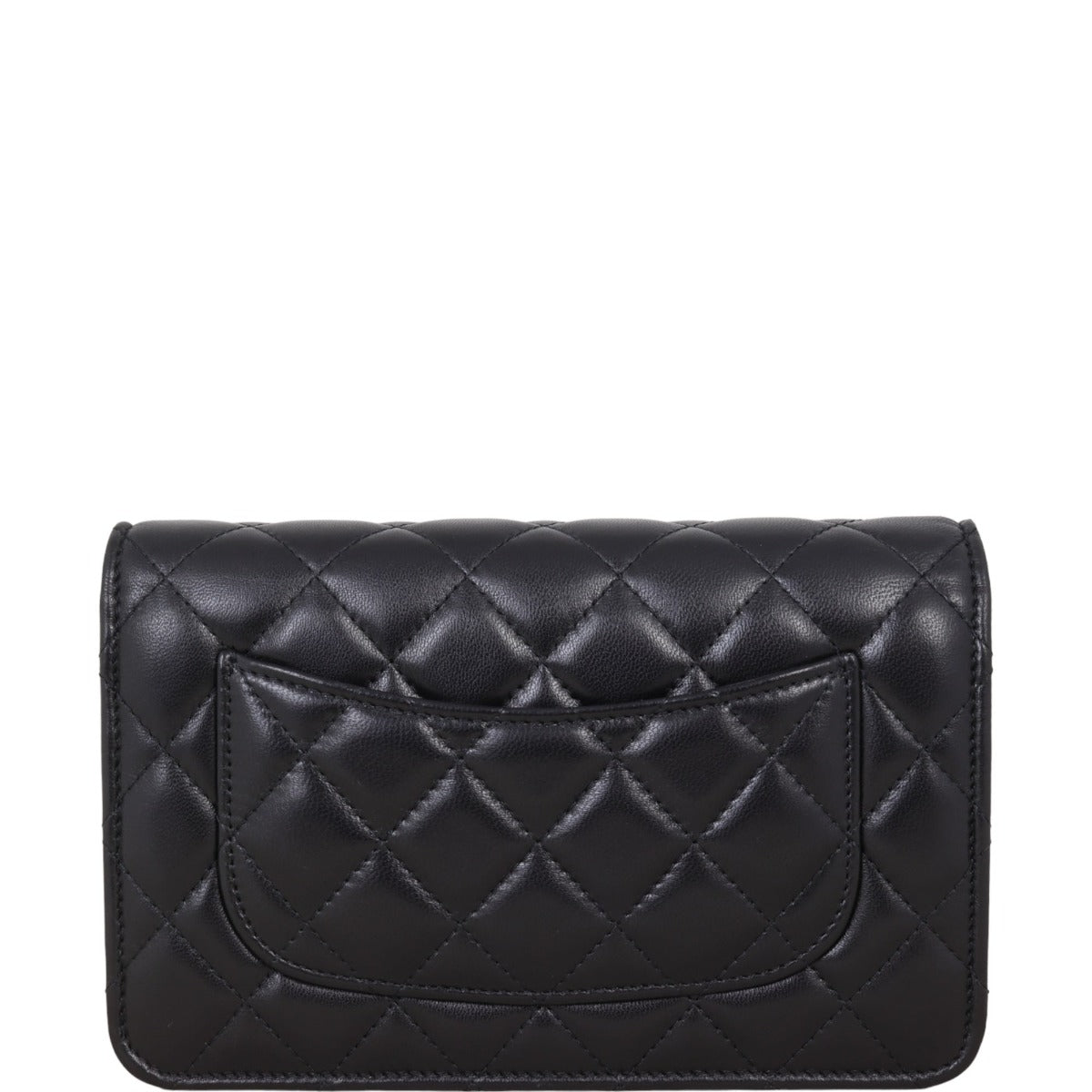 Chanel Classic Wallet on Lambskin Handbag Black Chain