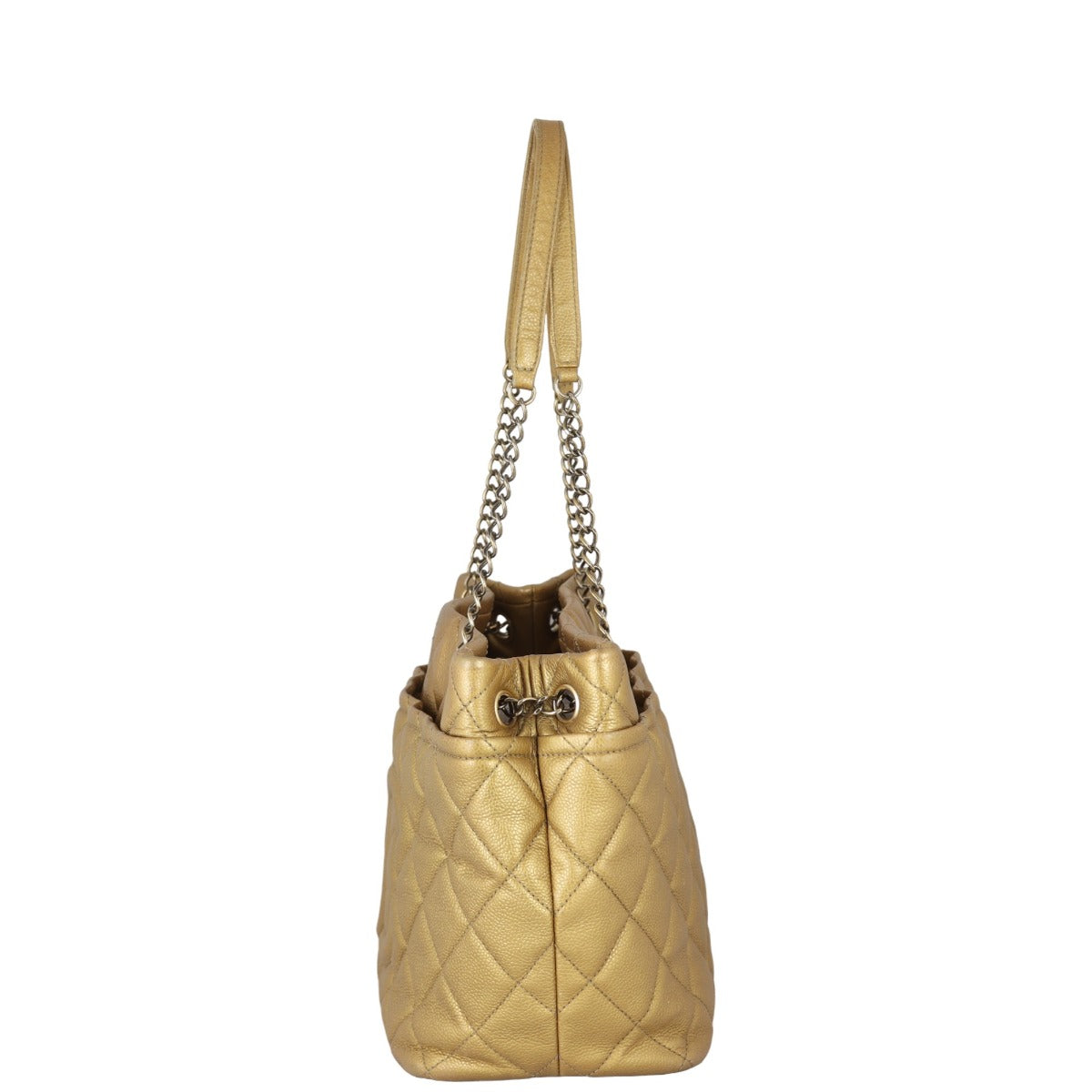 Chanel CC Timeless Shopping Tote Gold Tote Bag