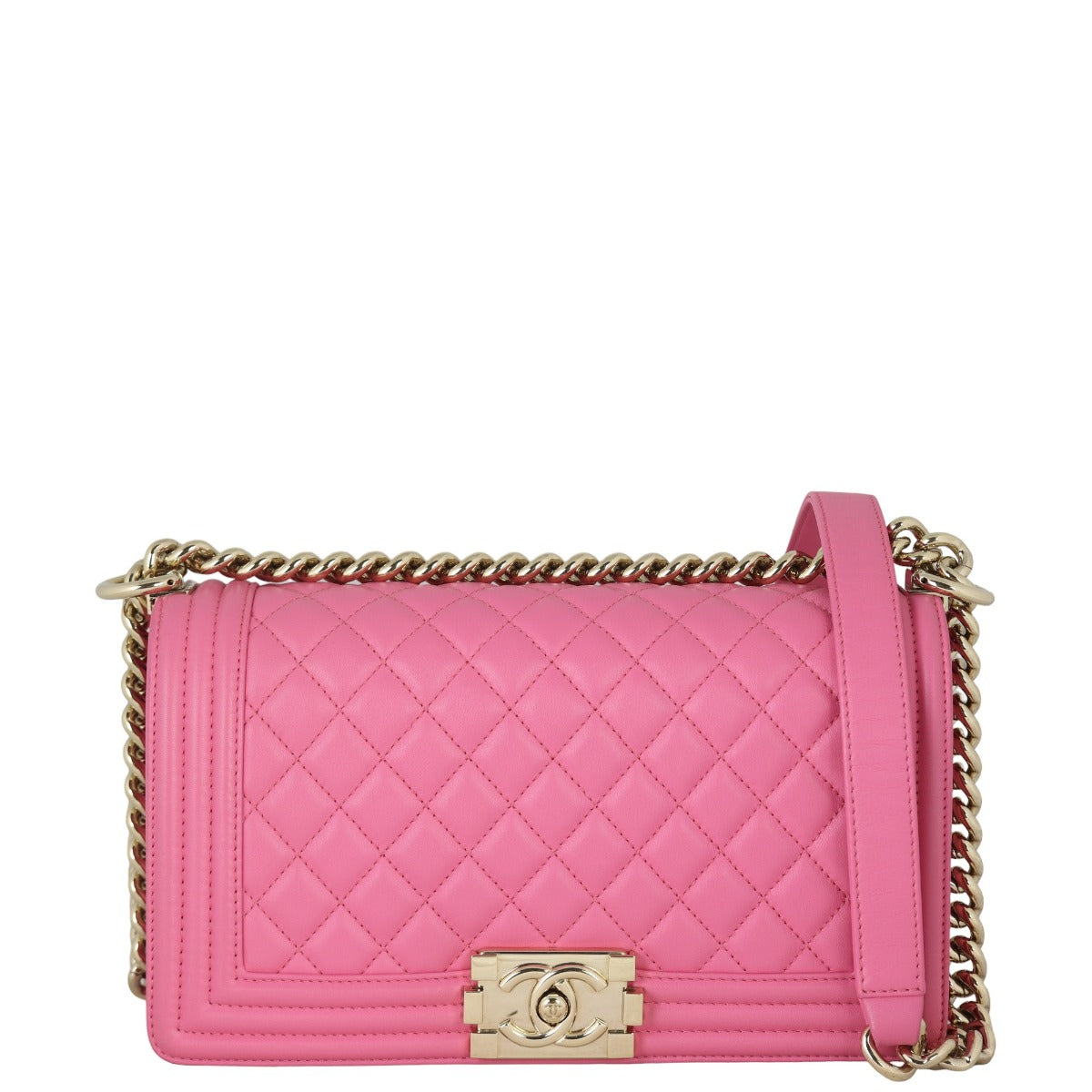 Chanel Boy Old 26 Series Handbag Pink Medium