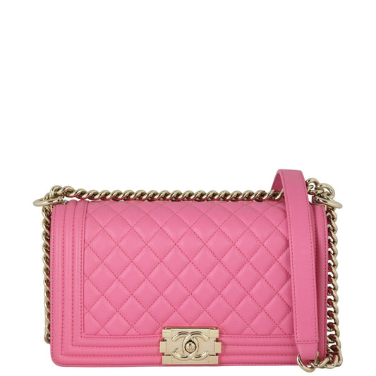 Chanel Boy Old 26 Series Handbag Pink Medium
