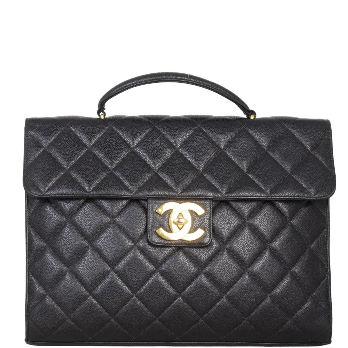Chanel CC Briefcase Handbag Quilted