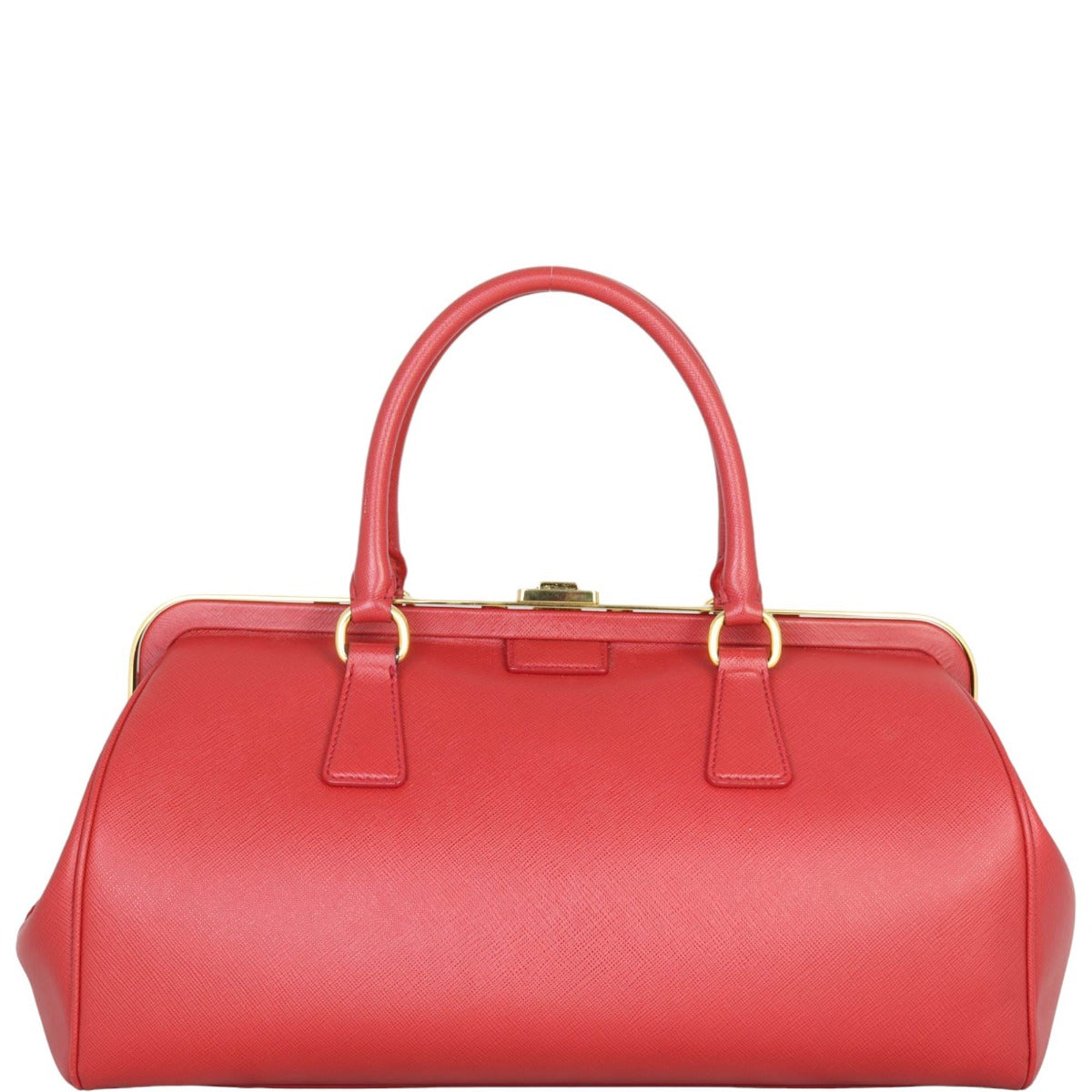 Prada Safiano Lux Frame Bag Travel Bag