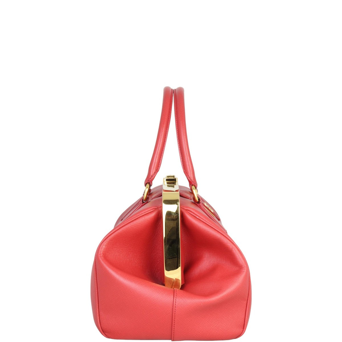 Prada Safiano Lux Frame Bag Travel Bag