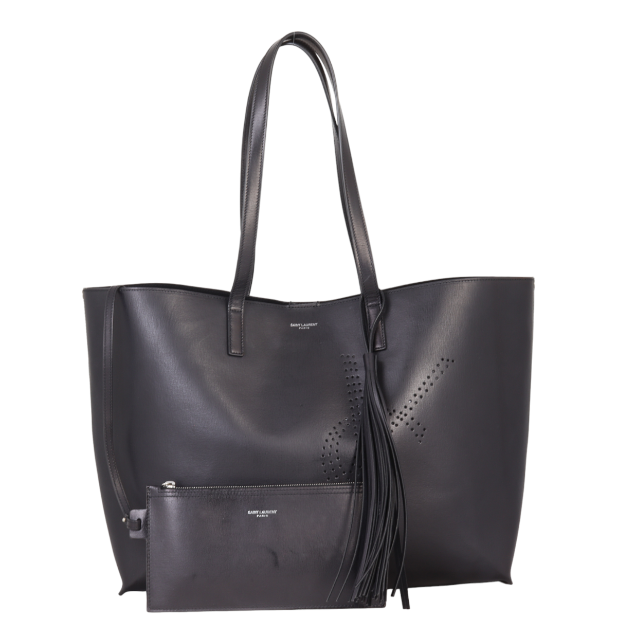 YSL Saint Laurent Perforated East West Shopping Tote Tote Bag