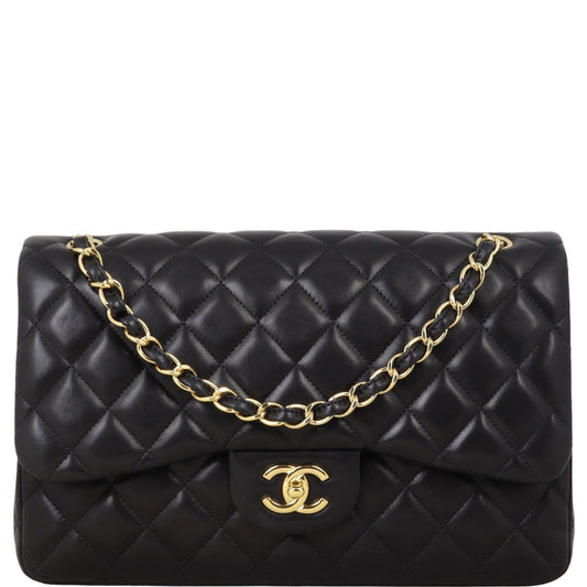 Chanel Classic Double Jumbo Handbag Black Flap
