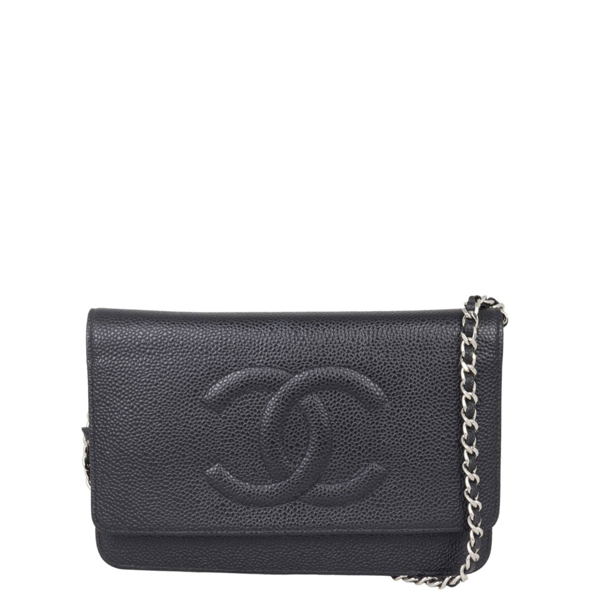 Chanel Timeless Wallet on Caviar Handbag Black Chain