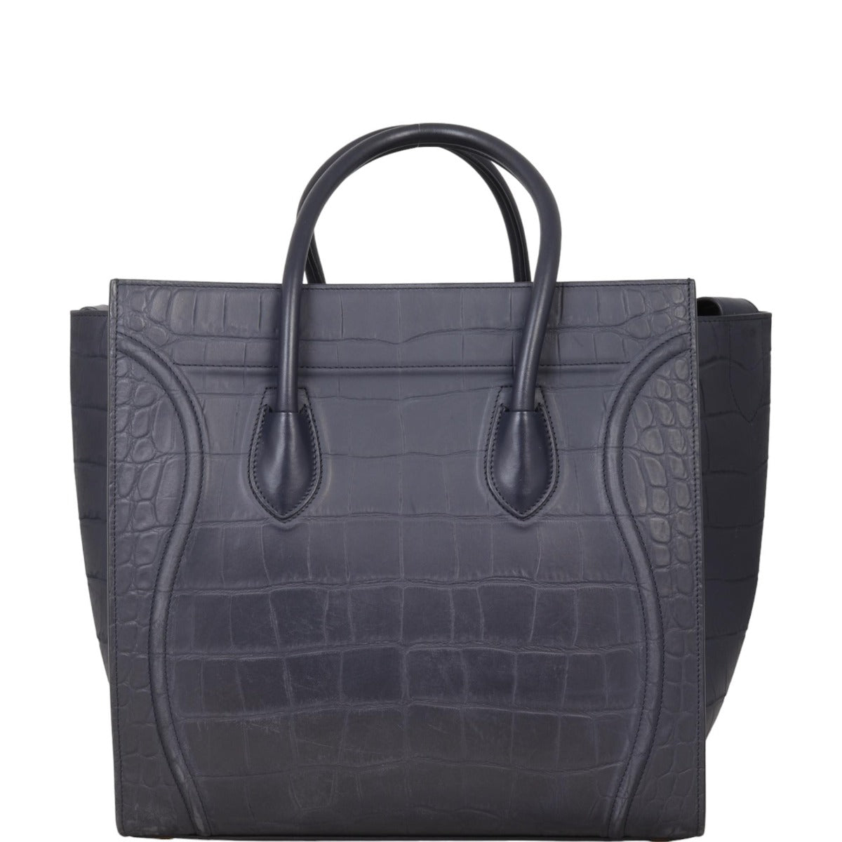 Celine Phantom Luggage Tote Croc Embossed Handbag Medium Tote Bag