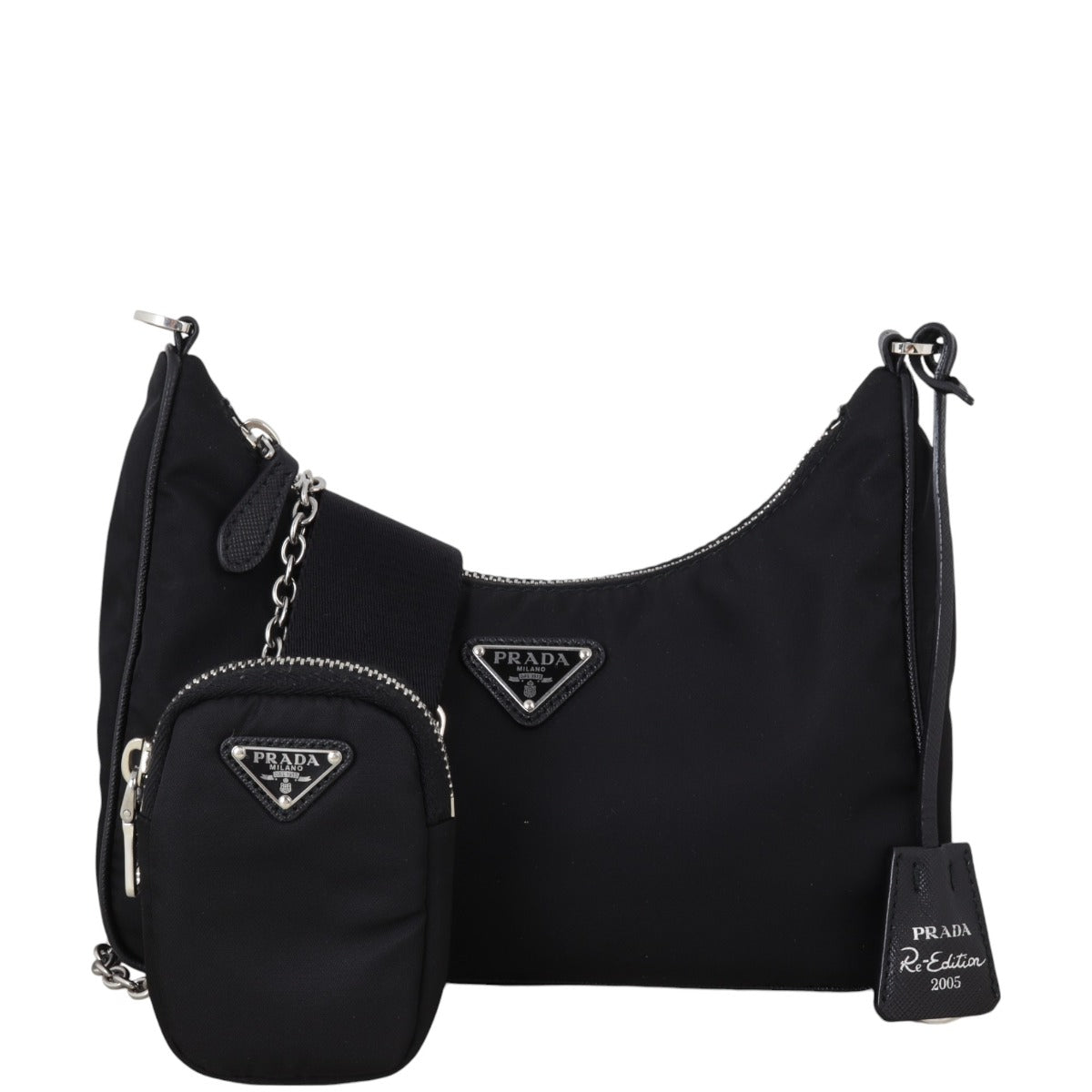 Prada Crossbody Bag Re-Edition Tessuto Shoulder Bag 4 Nylon Black
