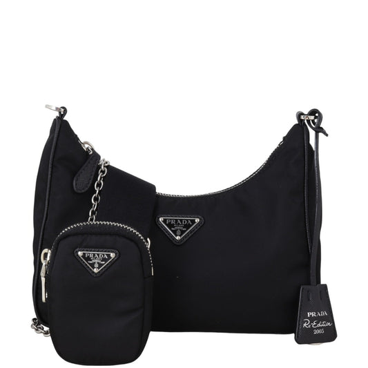 Prada Crossbody Bag Re-Edition Tessuto Shoulder Bag 4 Nylon Black