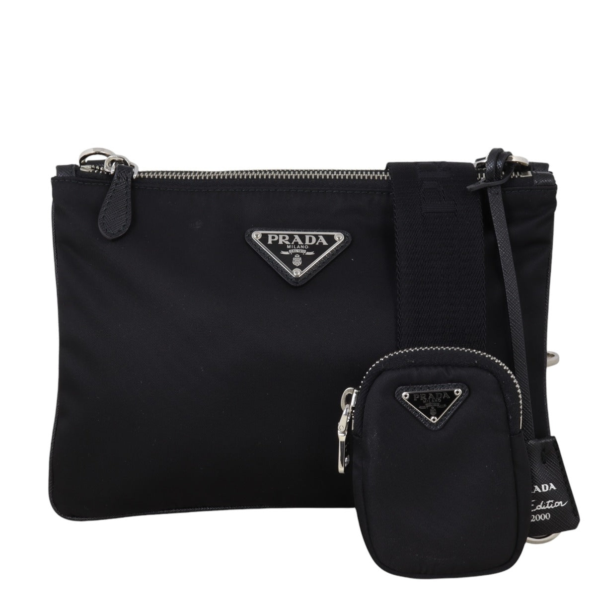Prada Tessuto Re Edition Twin Pouch Crossbody Handbag Crossbody Bag