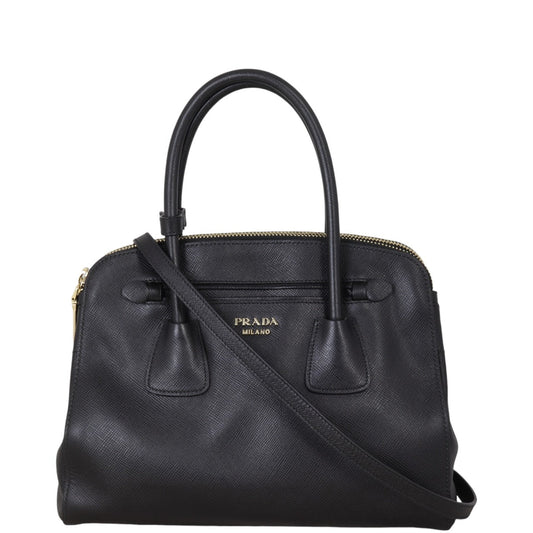 Prada Saffiano Cuir Double Zip Dome Tote Handbag Tote Bag