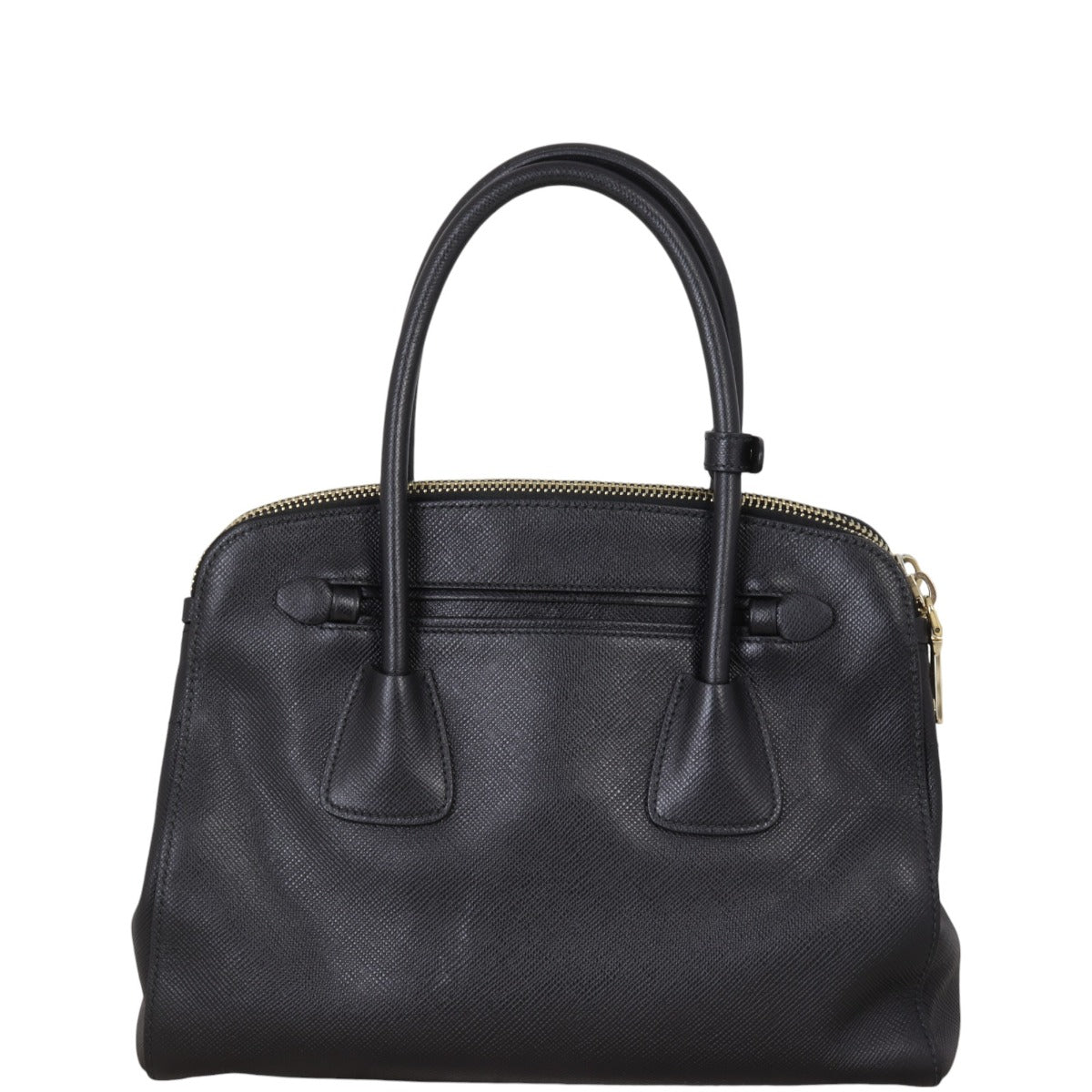 Prada Saffiano Cuir Double Zip Dome Tote Handbag Tote Bag