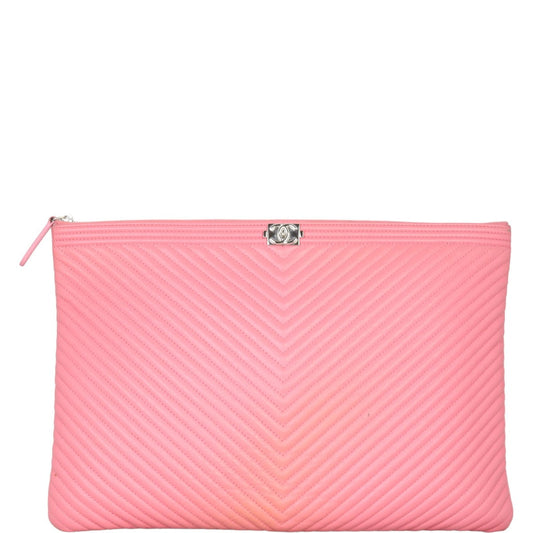 Chanel Boy O-Case Chevron Handbag Large