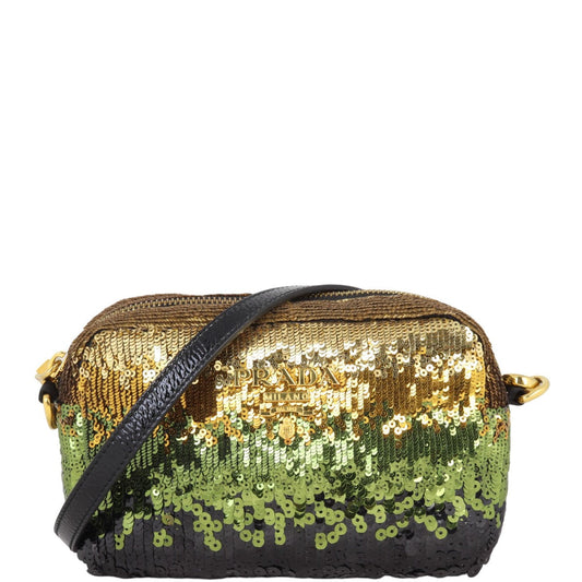 Prada Camera Bag Sequins Mini Travel Bag