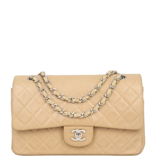 Chanel Classic Double Handbag Beige Medium