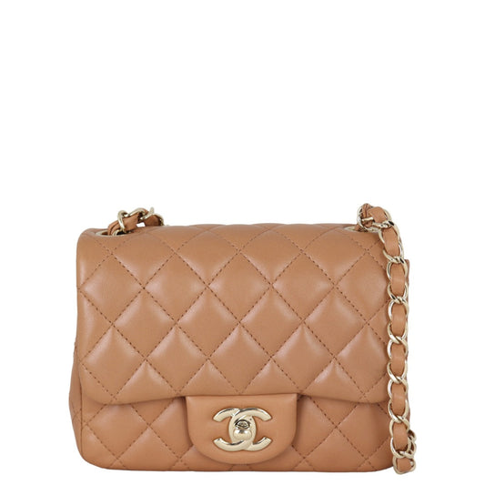 Chanel Classic Square Caramel Handbag Brown Mini Mini Bag