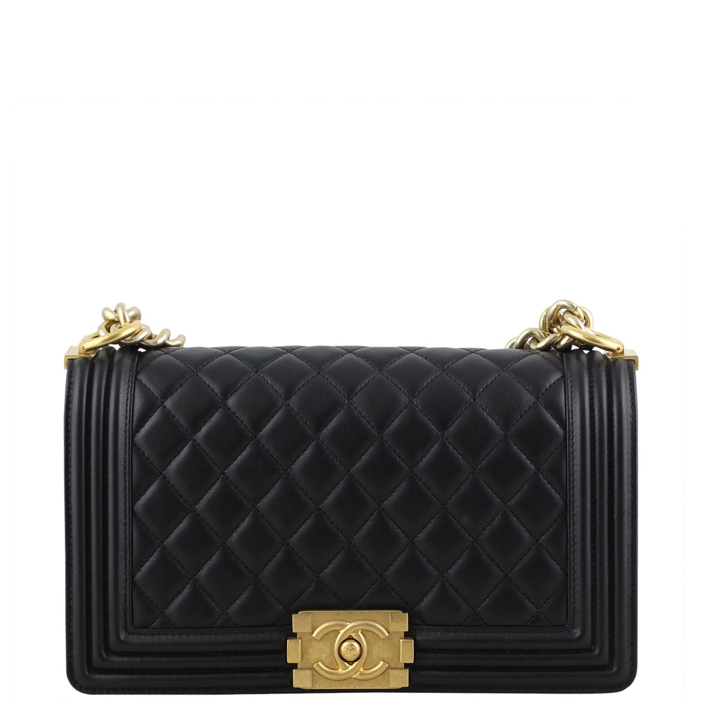 Chanel Boy Old 21 Series Handbag Black Medium