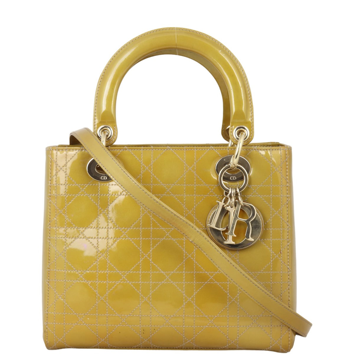 Dior Crossbody Bag Lady 14 Patent Medium Shoulder Bag
