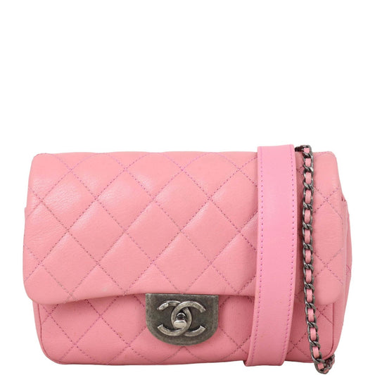 Chanel Double Carry Bag Pink Small Handbag Bag Small03052024