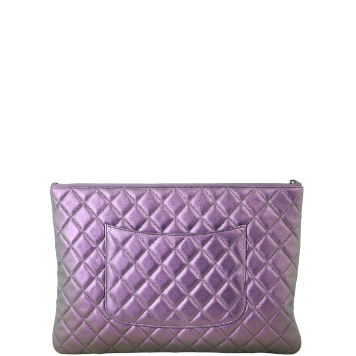 Chanel Classic O-Case Iridescent Handbag Quilted Large