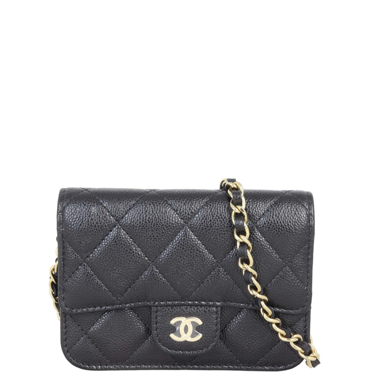 Chanel Single Flap Clutch with Black Small Clutch Bag