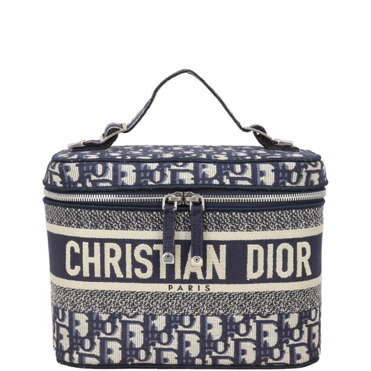 Dior Travel Vanity Case Oblique Handbag Travel Bag
