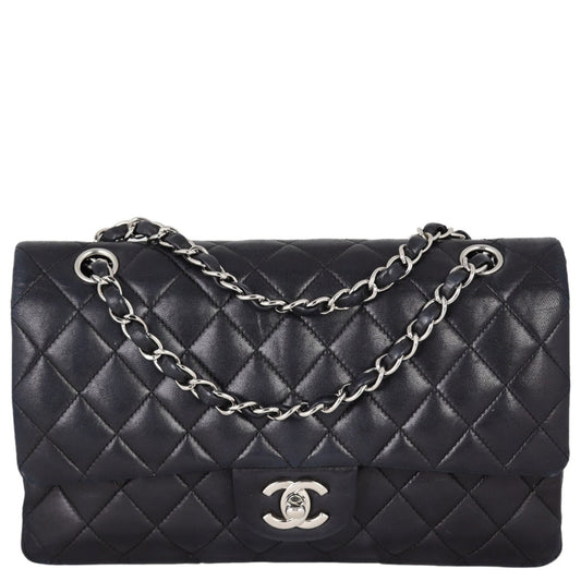 Chanel Classic Double Lambskin 12 Series Handbag Black Medium