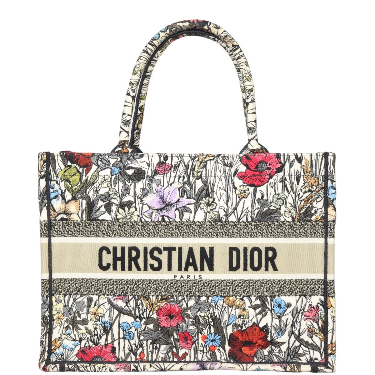 Dior Book Tote Mille Fleurs Handbag Medium Tote Bag