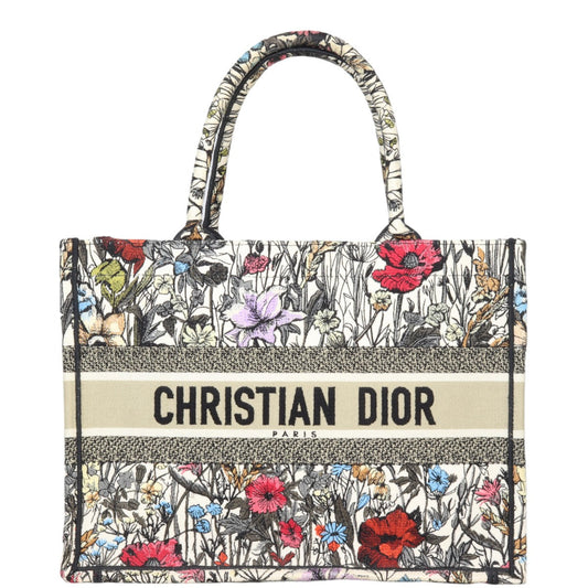 Dior Tote Bag Book Tote Mille Fleurs Canvas Medium