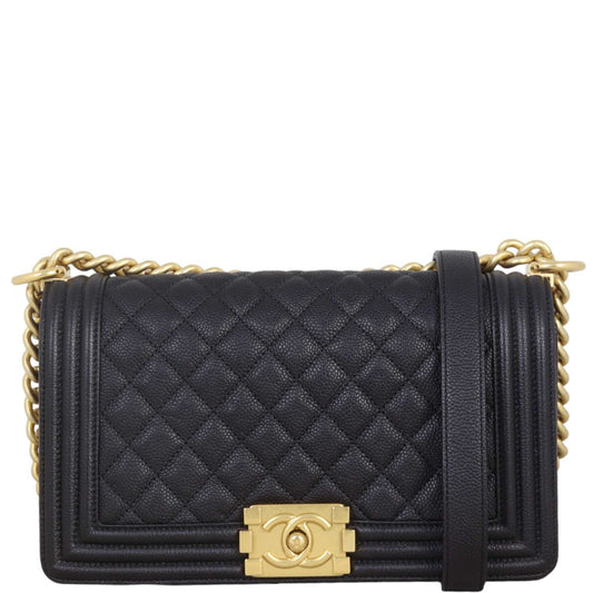 Chanel Boy Old Handbag Black Medium